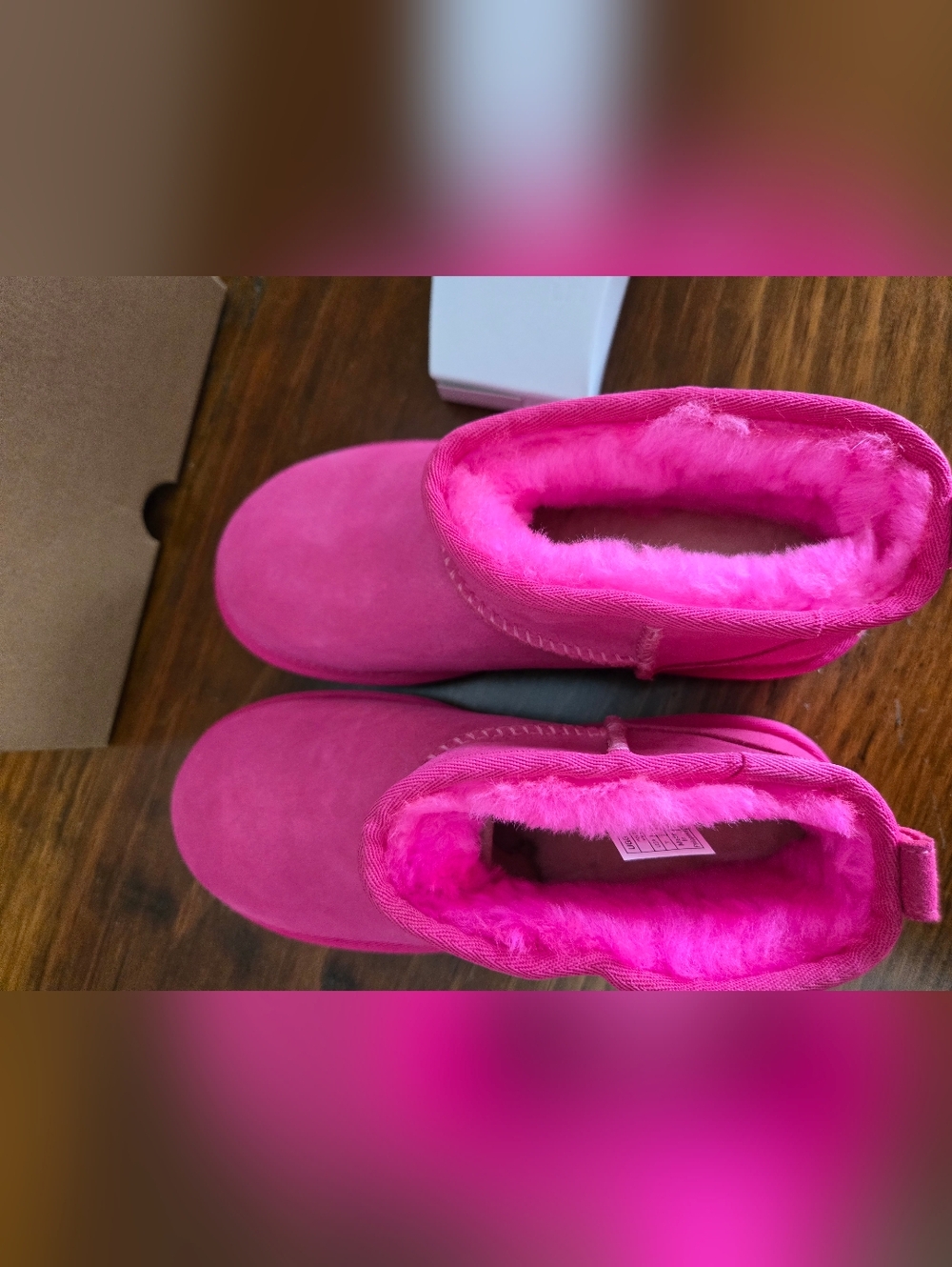 100% UGG CLASSIC ULTRA MINI BOOT IN TAFFY PINK 7 EU 38 NWB - Picture 2 of 7